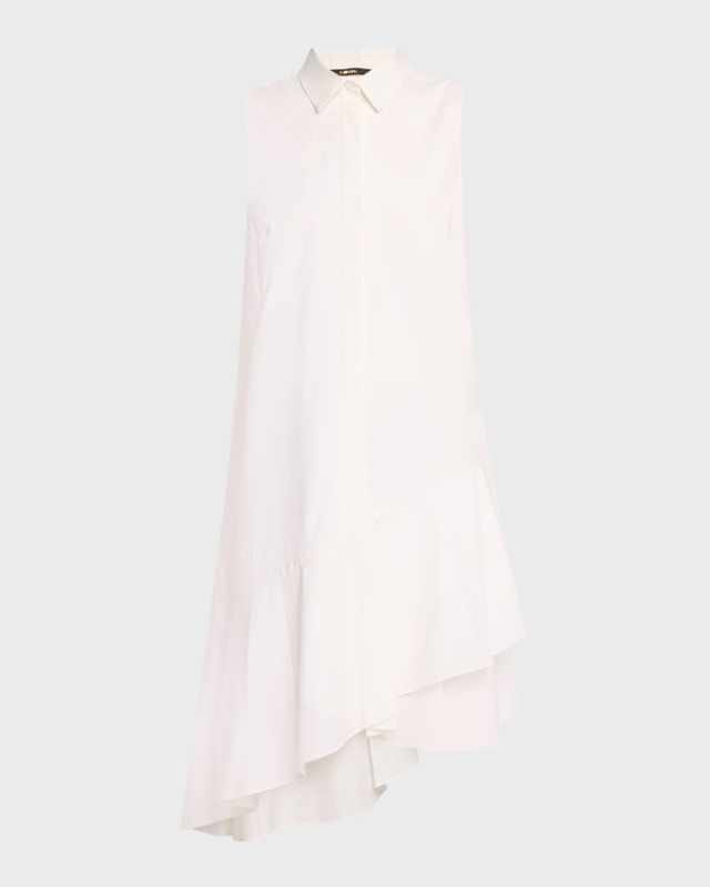 Monique High-Low Ruffle Midi Shirtdress